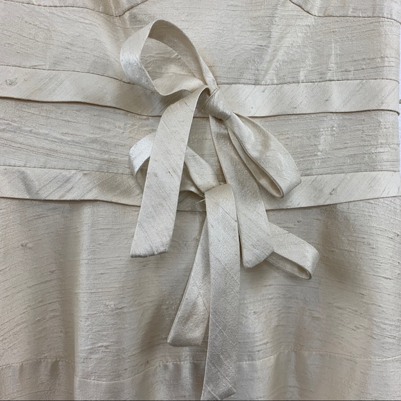 ABS Collection By Allen Schwartz 100% Silk Strapless Dress Size 2 - Picture 7 of 12